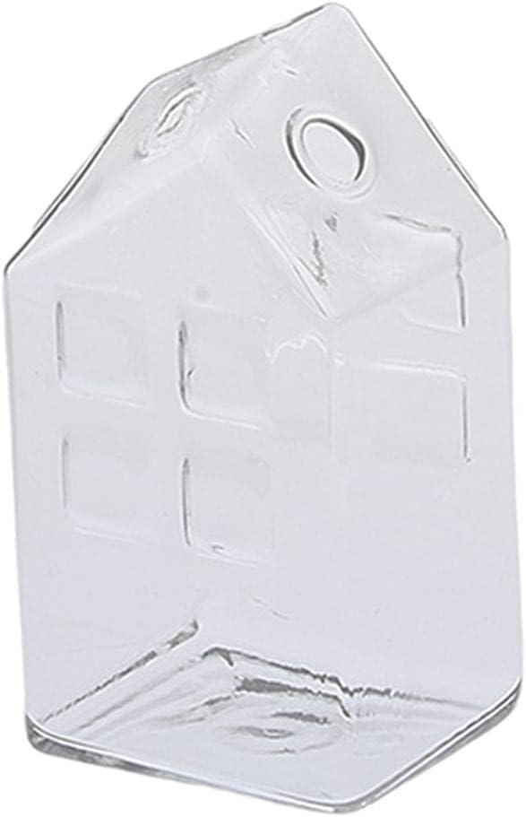 Small Clear Glass Vase Simple Bud Vase for Centerpiece Home Decor Table, 6x6x11cm
