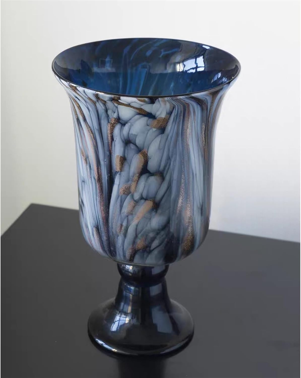 Glass Vase Clear Decorative Flower Vase for Table and Centerpiece,Tall Pedestal Bouquet Vase Glass Vase