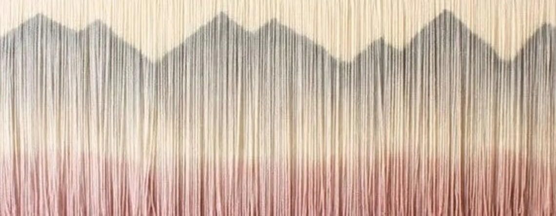 Generic Large macrame wall hanging, woven wall hanging modern boho wall art, Ocean beach farmhouse bohemian living room bedroom wall décor (Wood Bar, W 35 X L 28 INCHES)