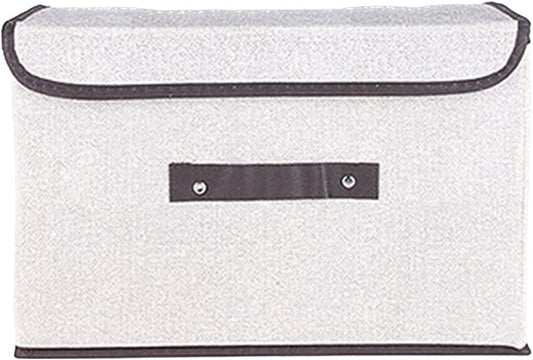 Small Storage Bins with Lids, Fabric Foldable Storage Boxes, Closet Organization for Clothes, Blankets Decorative Storage Box for Shelves, Container Storage Basket Organizer, Cloth Storage Bins